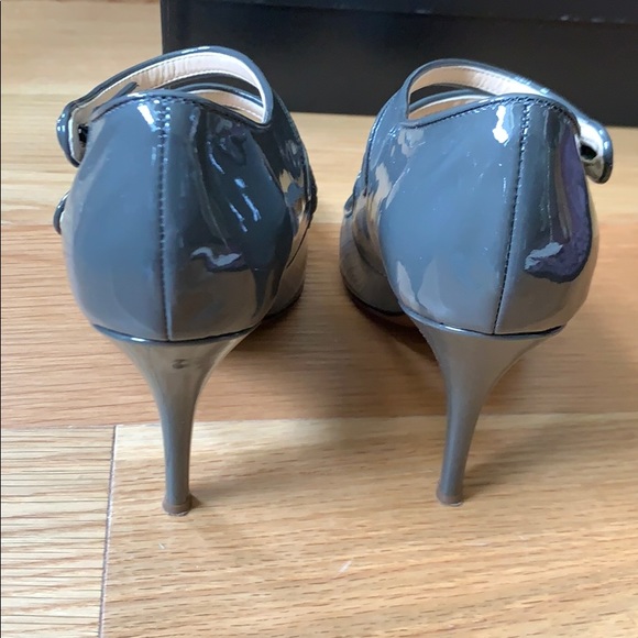 J. Crew 8.5 Gray Patent Leather Mary Jane Heels - Picture 9 of 14